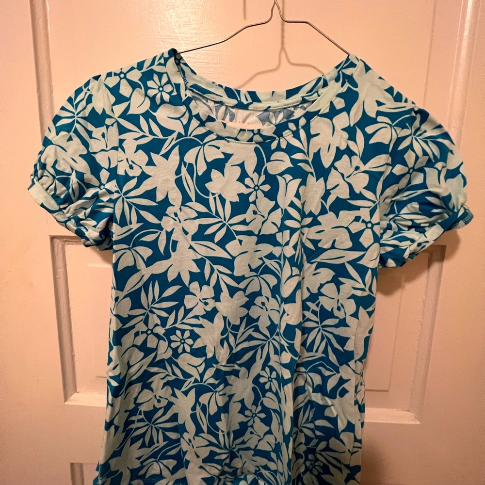 Lands End Floral Shirt